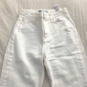 Zara white wide legged pants